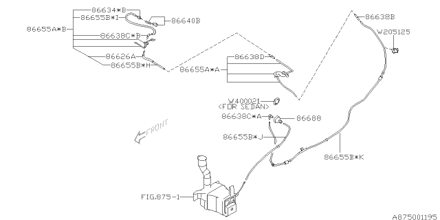 2011 Subaru Impreza STI Windshield Washer Diagram 7