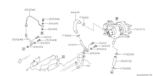 2010 Subaru Impreza STI Turbo Charger Diagram 2