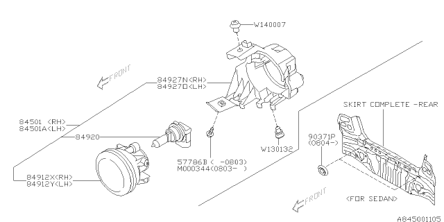 2009 Subaru Impreza Lamp - Fog Diagram 2