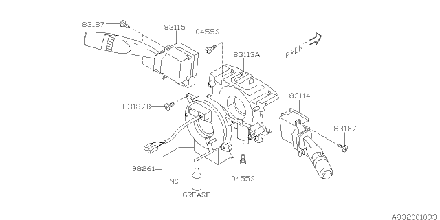 2010 Subaru Impreza WRX Switch - Combination Diagram 1