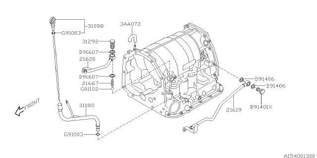 2011 Subaru Impreza STI Automatic Transmission Case Diagram 1