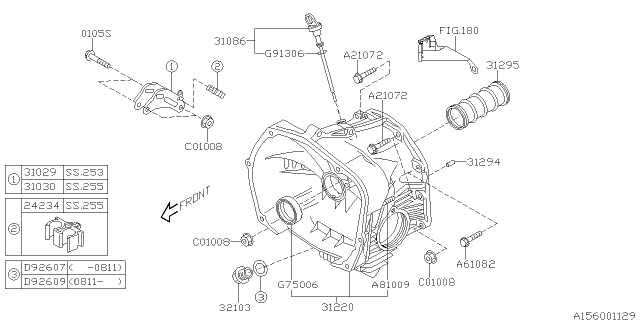 2009 Subaru Impreza WRX Torque Converter & Converter Case Diagram 1