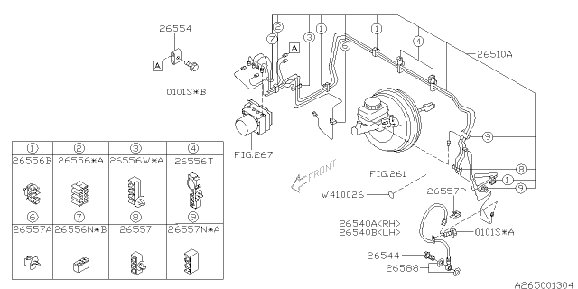 2010 Subaru Impreza STI Brake Piping Diagram 2