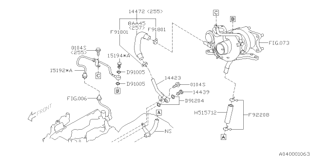 2008 Subaru Impreza STI Turbo Charger Diagram