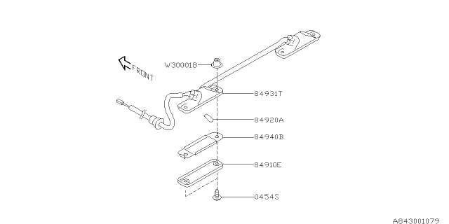 2014 Subaru Impreza STI Lamp - License Diagram 1