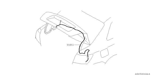 2008 Subaru Impreza STI Cord - Rear Diagram 1