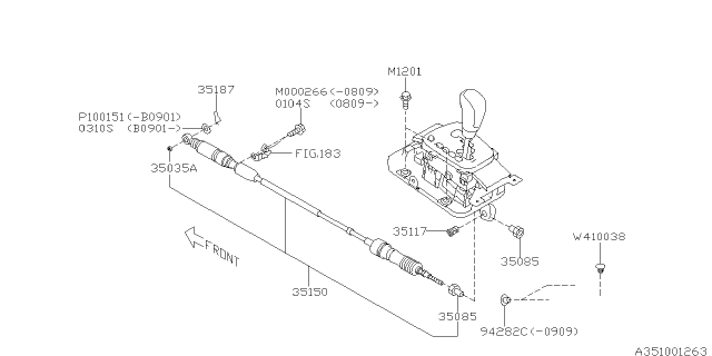 2008 Subaru Impreza STI Selector System Diagram 1