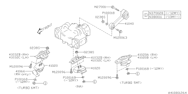 2008 Subaru Impreza Engine Mounting Diagram 1