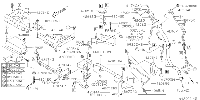 2009 Subaru Impreza STI Fuel Piping Diagram 2