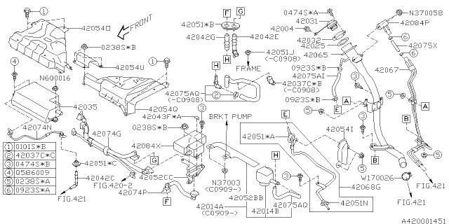 2010 Subaru Impreza STI Nut Diagram for 902370030