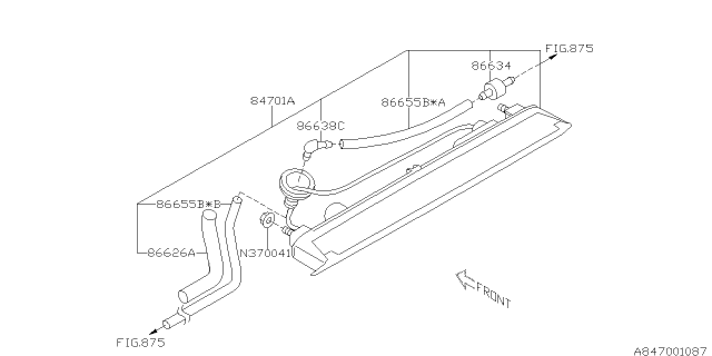 2009 Subaru Impreza WRX Lamp - High Mount Stop Lamp Diagram 4