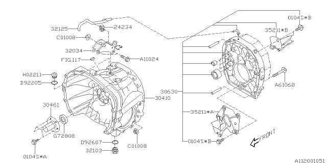 2013 Subaru Impreza STI Clutch Housing Diagram