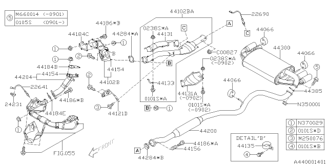 2009 Subaru Impreza WRX Exhaust Diagram 6