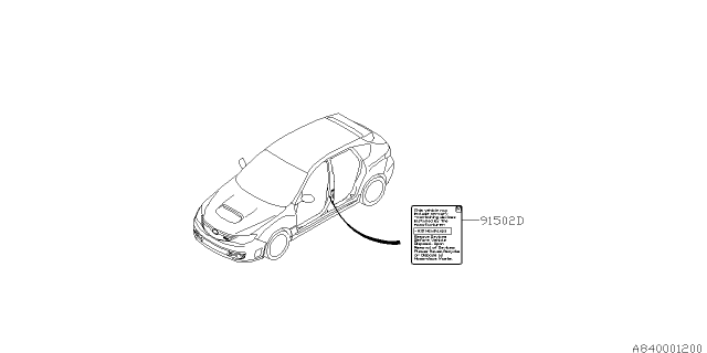 2012 Subaru Impreza WRX Head Lamp Diagram 2