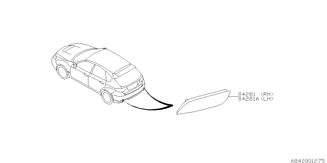 2010 Subaru Impreza Lamp - Rear Diagram 7