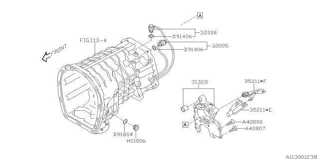 2011 Subaru Impreza Manual Transmission Case Diagram 4