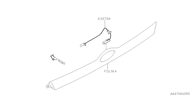 2014 Subaru Impreza STI Switch Opener Rear Gate Diagram for 63270FG001