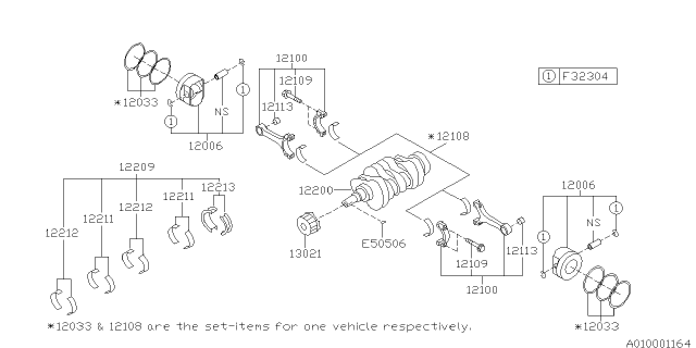 2009 Subaru Impreza Piston & Crankshaft Diagram 2