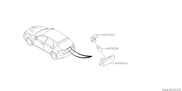 2014 Subaru Impreza STI Lamp - License Diagram 2