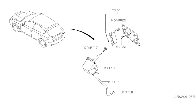 2009 Subaru Impreza Trunk & Fuel Parts Diagram 3