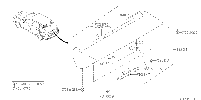 2011 Subaru Impreza WRX Spoiler Diagram 4