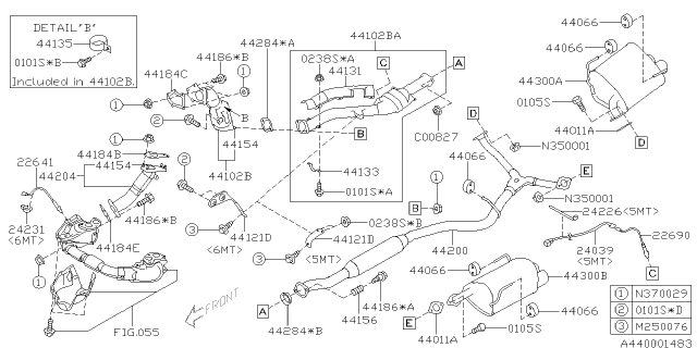 2013 Subaru Impreza STI Exhaust Diagram 5