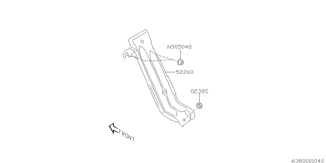 2011 Subaru Impreza STI Foot Rest Diagram