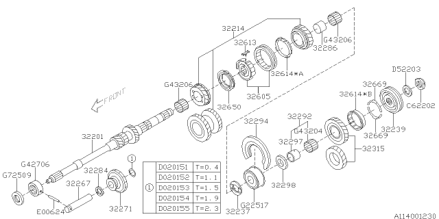 2013 Subaru Impreza WRX Main Shaft Diagram 2