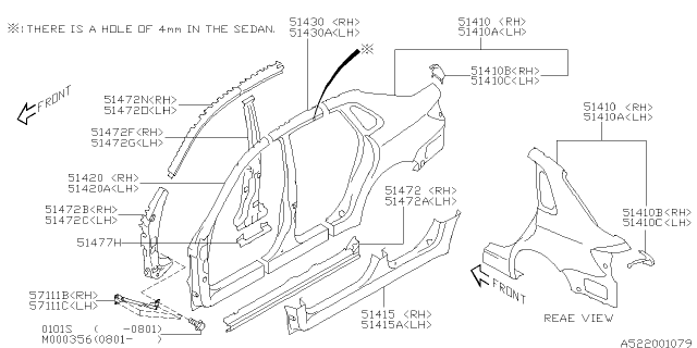 2011 Subaru Impreza WRX Side Panel Diagram 4