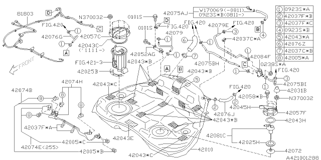 2011 Subaru Impreza Fuel Tank Diagram 3