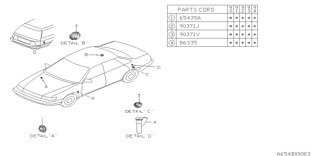 1993 Subaru Legacy Sun Roof Diagram 3