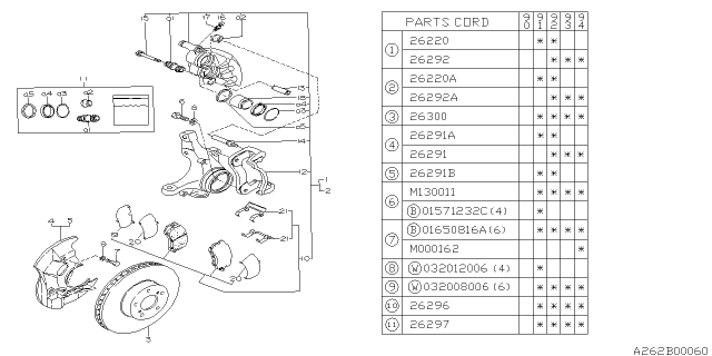 1993 Subaru Legacy Front Brake Diagram 3