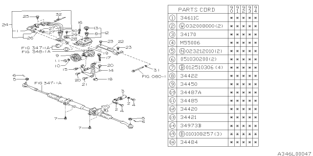 1993 Subaru Legacy Power Steering System Diagram 1