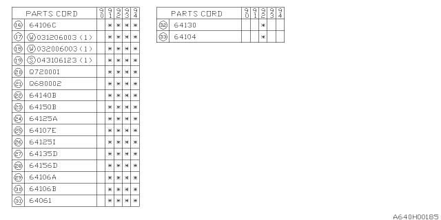 1992 Subaru Legacy Front Seat Diagram 2