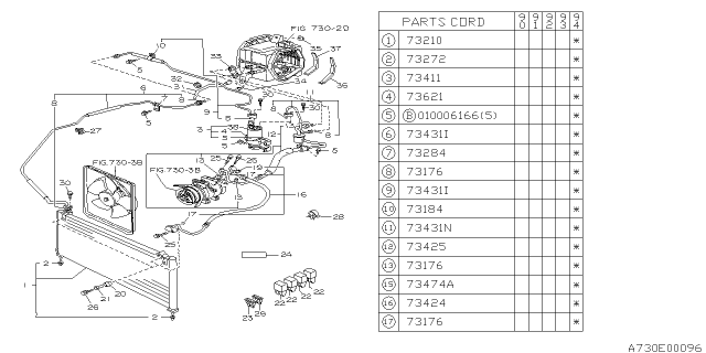 1994 Subaru Legacy Liquid Tank Bracket Diagram for 73026AA190