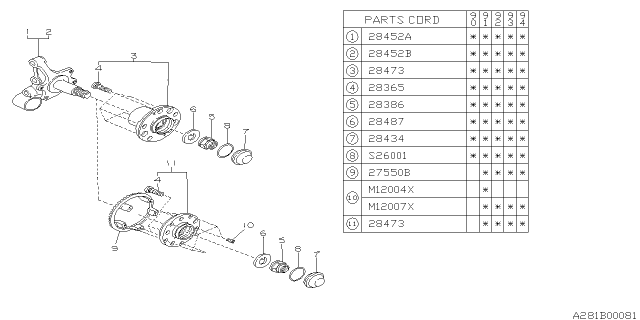 1991 Subaru Legacy Rear Axle Diagram 3