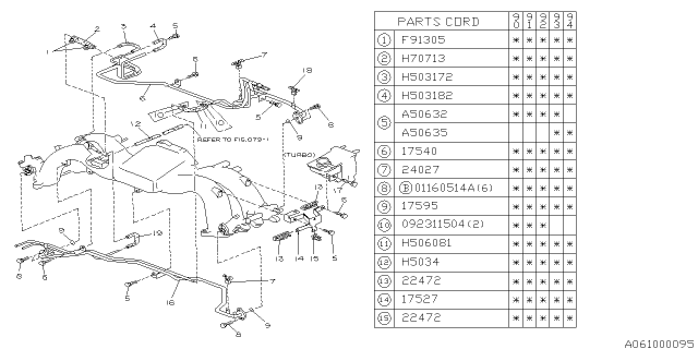1991 Subaru Legacy Fuel Pipe Diagram 1
