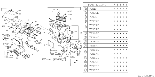 1990 Subaru Legacy Heater Unit Diagram 1