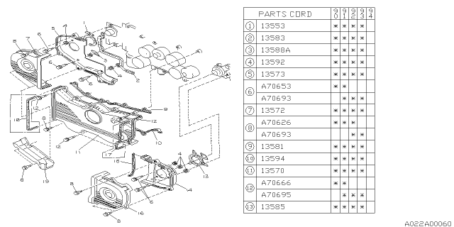 1990 Subaru Legacy Timing Belt Cover Diagram 1