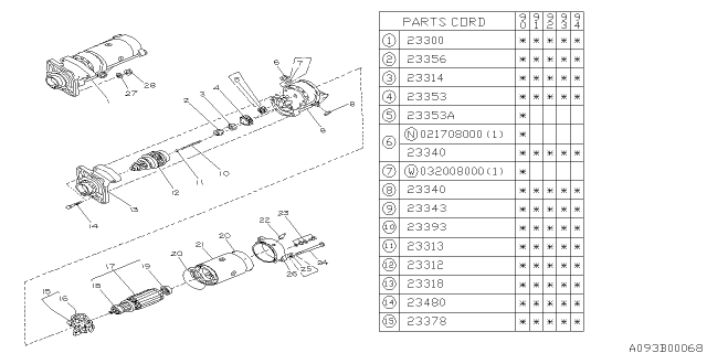 1990 Subaru Legacy Starter Diagram 1