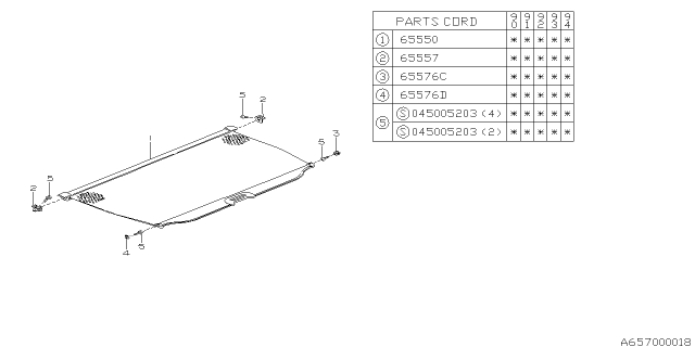 1991 Subaru Legacy Tonneau Cover Diagram