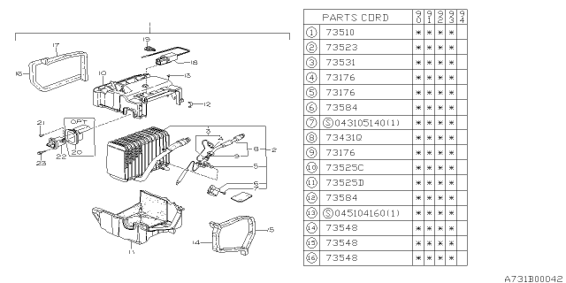 1991 Subaru Legacy Cooling Unit Diagram 5