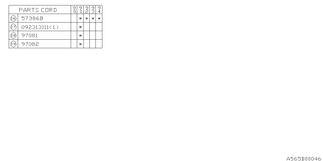 1993 Subaru Legacy Fuel Flap & Opener Diagram 4