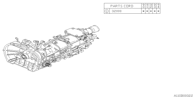 1994 Subaru Legacy Trans AYTY752VA2AA Diagram for 32000AC550
