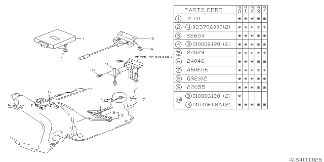 1992 Subaru Legacy FLANGE Bolt Diagram for 01040608A