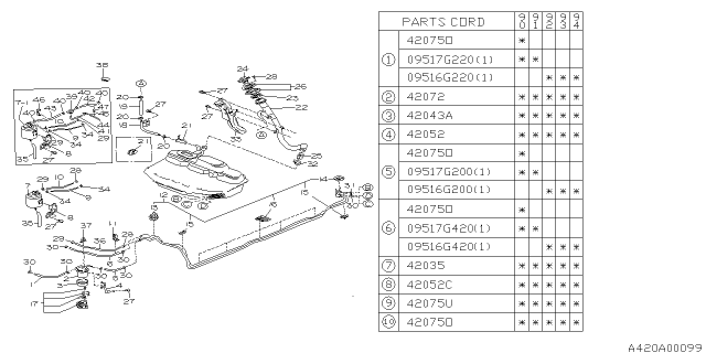 1992 Subaru Legacy Fuel Piping Diagram 1