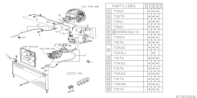 1991 Subaru Legacy Air Conditioner System Diagram 3
