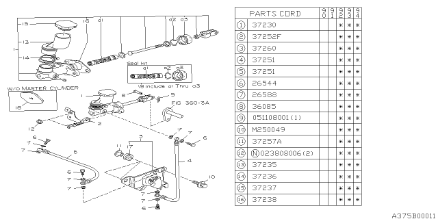 1992 Subaru Legacy Bolt Diagram for 901250049