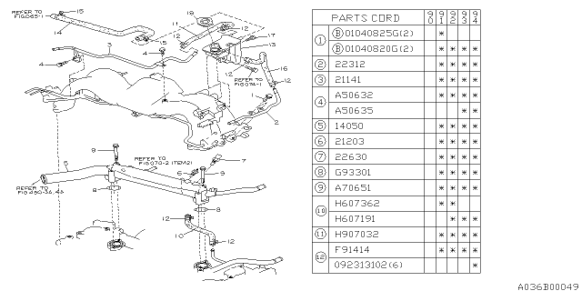 1993 Subaru Legacy Temperature Sensor Diagram for 22630AA041