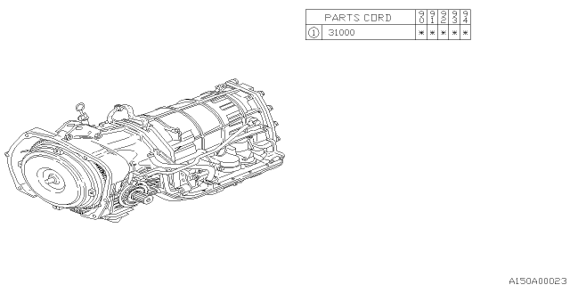 1994 Subaru Legacy Trans AY/TA102AA3AA Diagram for 31000AC390